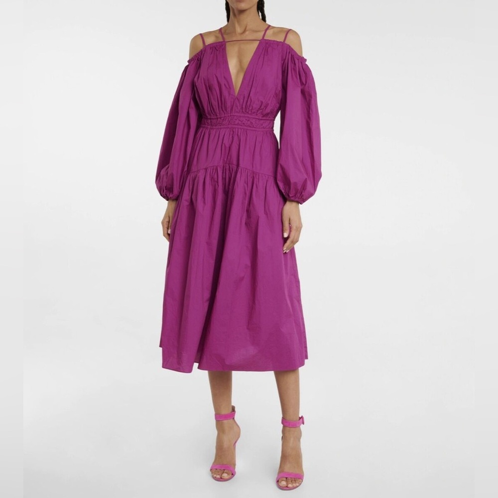Ulla Johnson Purple Off-Shoulder Dress